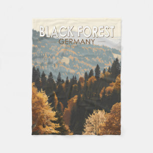 Schwarzwald Deutschland Reise Kunst Vintage Fleecedecke