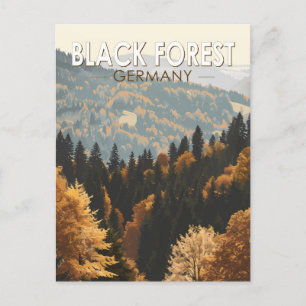 Schwarzwald Deutschland Reise Kunst Vintage Postkarte
