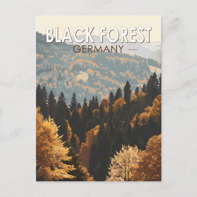 Schwarzwald Deutschland Reisen Kunst Vintag Postkarte (Vorderseite)