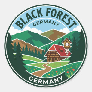 Schwarzwald Deutschland Runder Aufkleber