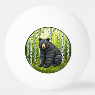 🐻 Schwarzwald-Glanz ❄️ Birkenwald Tischtennisball