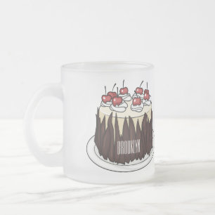 Schwarzwald-Kuchen-Cartoon Mattglastasse