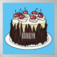 Schwarzwald-Kuchen-Cartoon