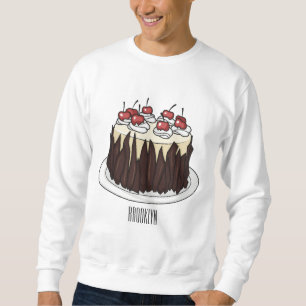 Schwarzwald-Kuchen-Cartoon Sweatshirt