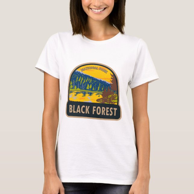 Schwarzwald-Nationalpark Deutschland Vintag T-Shirt (Vorderseite)