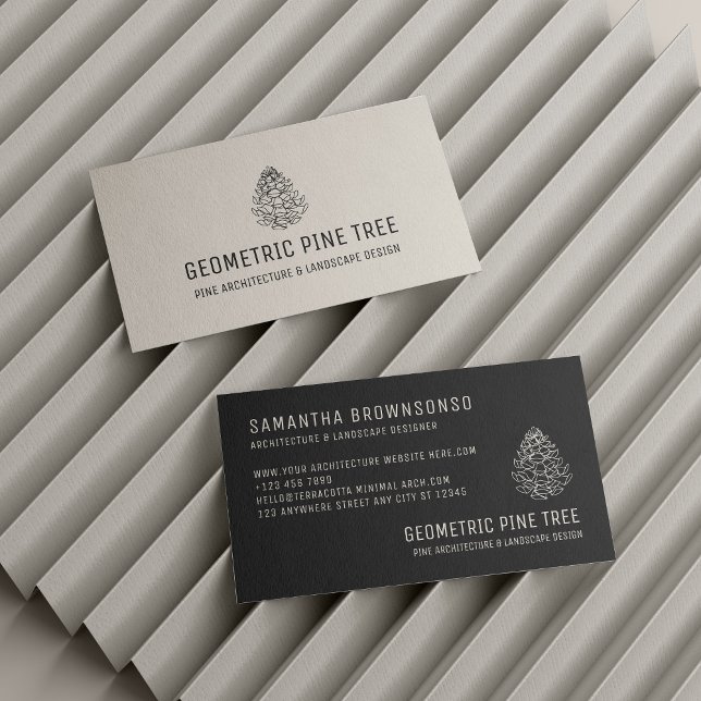 Schwarzwaldbaum Rustikaler Kiefernkone Visitenkarte (Black Forest Tree Rustic Pine Cone Business Card)