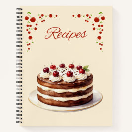 Schwarzwälder Kirschtorte und Kirschen Rezept Noti Notizbuch