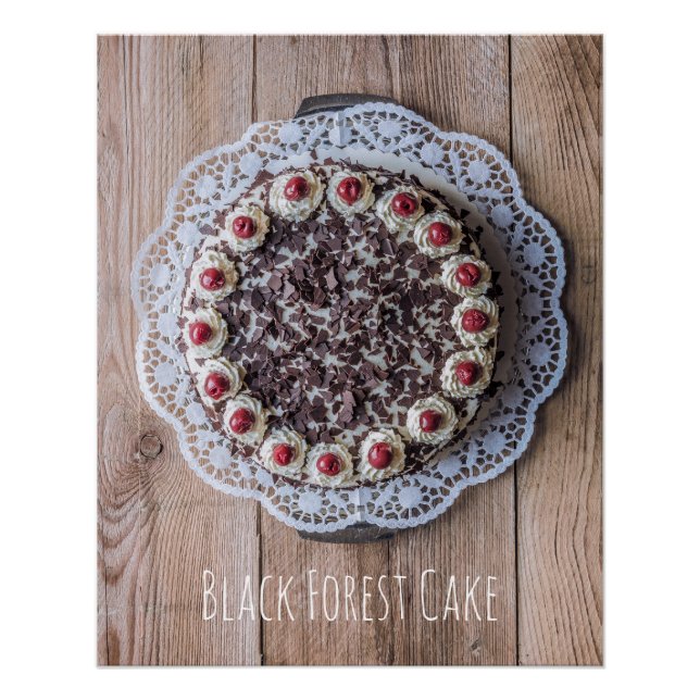 Schwarzwälder Torte für Konditoren Poster (Vorderseite)