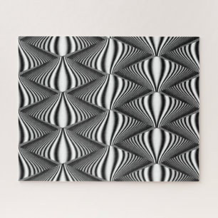 Schwarzweiß-3D-Illusion   Herausforderung für Erwa Puzzle