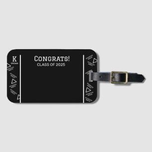 Schwarzweiß-Abschluss Gepäckanhänger