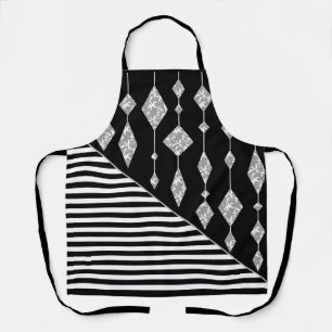 Schwarzweiß, abstrakt, geometrisch, einfach, Scan Schürze