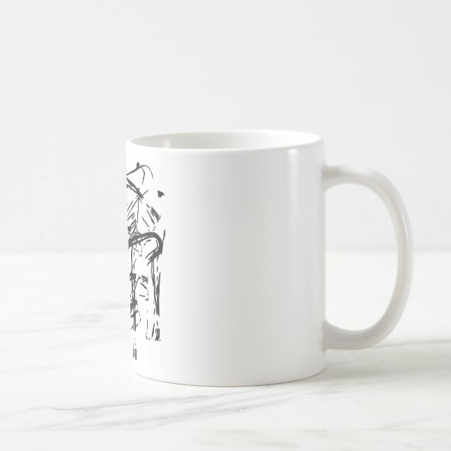 Schwarzweiß abstrakt kaffeetasse (Rechts)