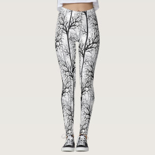 Schwarzweiß abstrakt leggings
