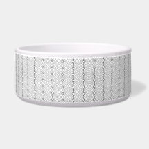 Schwarzweiß Abstrakte Retro Print Large Pet Bowl