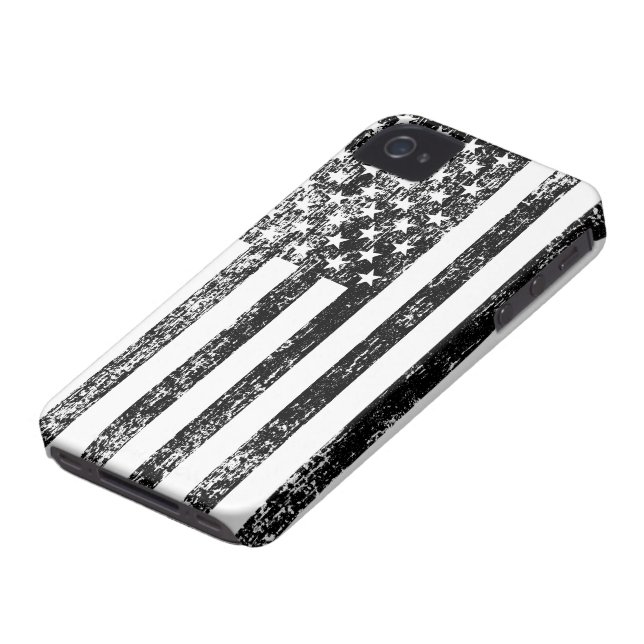 Schwarzweiss-amerikanische Flagge iPhone Kasten Case-Mate iPhone Hülle (unten)