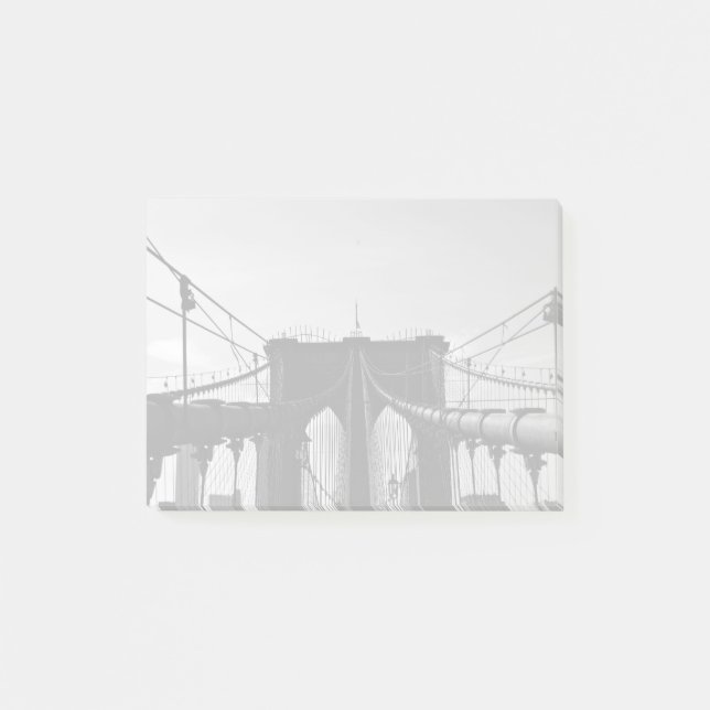Schwarzweiss-Ansicht der Brücke Post-it Klebezettel (Vorderseite)