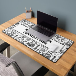 Schwarzweiß-Architekturbauingenieur Schreibtischunterlage