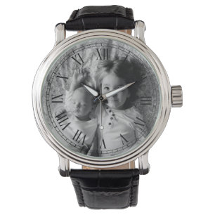 Schwarzweiss-Art-Gewohnheits-Foto Armbanduhr