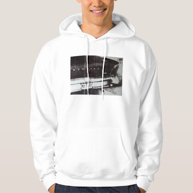 Schwarzweiss-Auto Hoodie (Vorderseite)
