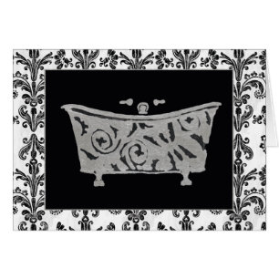 Schwarzweiss-Badewanne