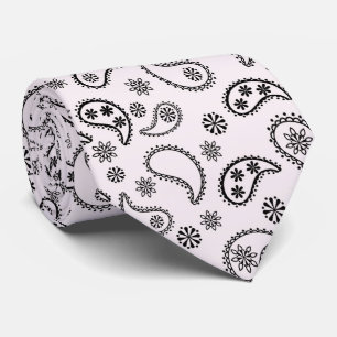 Schwarzweiß Bandana Print Necktie Krawatte