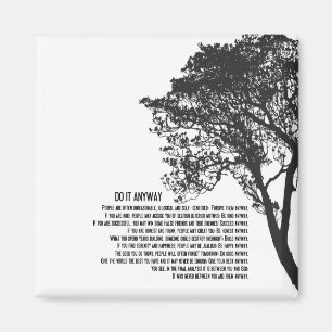 Schwarzweiss-Baum tun es irgendwie Magnet