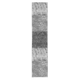 Schwarzweiss-Blätter-Druck-Tabellen-Läufer Kurzer Tischläufer