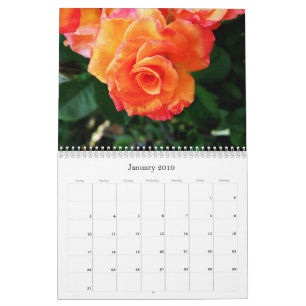 Schwarzweiß-Blume Kalender