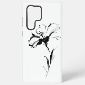 Schwarzweiß-Blume Samsung Galaxy Hülle