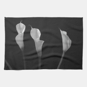 Schwarzweiss-Blumen Küchentuch
