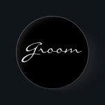 Schwarzweiss-Bräutigam-Knopf Button<br><div class="desc">Schwarzweiss-Bräutigam-Knopf</div>