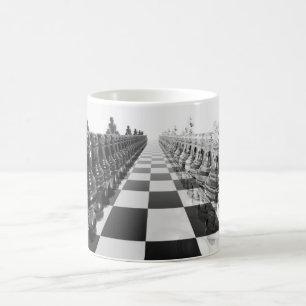 Schwarzweiss-Brett des Schach-3D Tasse