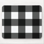 Schwarzweiss-Büffel-Karo-Mausunterlage Mousepad<br><div class="desc">Ihr Arbeitsraum schaut klassisch und mit dieser großen Ginghamdruck-Mausunterlage modern.</div>
