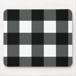 Schwarzweiss-Büffel-Karo-Mausunterlage Mousepad