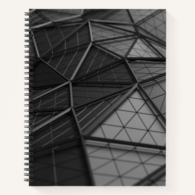 Schwarzweiß-Bullet-Journal/Lined-Notebook Notizbuch (Vorderseite)