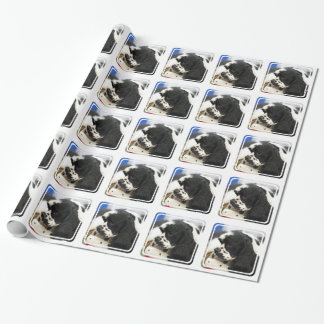 Schwarzweiss-Cocker spaniel Geschenkpapier