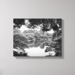 Schwarzweiß, cool, einzigartig Natur und See Leinwanddruck