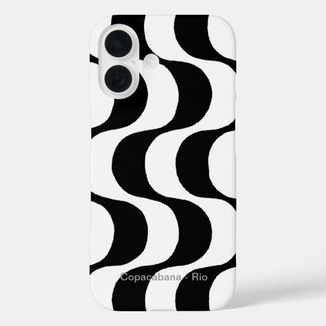 Schwarzweiss-copacabana, RJ Case-Mate iPhone Hülle (Rückseite)
