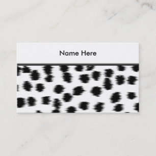 Schwarzweiss-Dalmatiner-Druck-Muster Visitenkarte