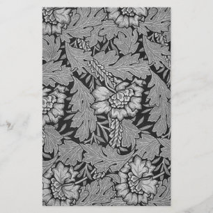 Schwarzweiss-Damast-Handwerks-Papier Briefpapier