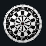 Schwarzweiß Dartscheibe<br><div class="desc">Schwarz-Weiß-Kunst</div>