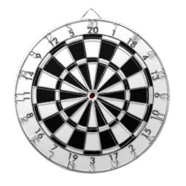 Schwarzweiß Dartscheibe