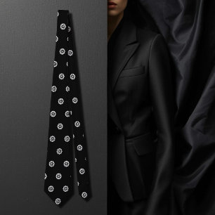 Schwarzweiß-Déco-Muster Krawatte