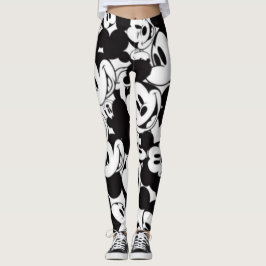 Schwarzweiß-Design Leggings