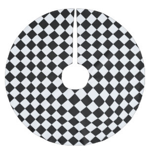 Schwarzweiss-Diamant-Muster durch Shirley Taylor Polyester Weihnachtsbaumdecke