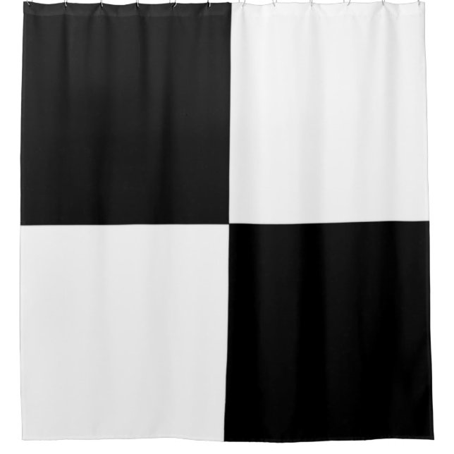 Schwarzweiß Duschvorhang (Vorderseite)