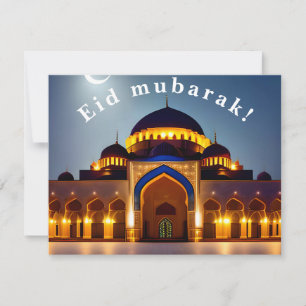 Schwarzweiß "Eid Mubarak" Karte