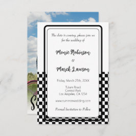 Schwarzweiß, einfach save the date