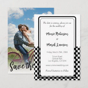 Schwarzweiß, einfach save the date