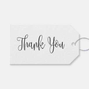 Schwarzweiß einfache Skript Hochzeit danke Geschenkanhänger